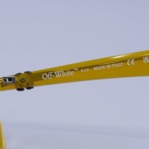 Off-White OERI13U DALTON 1807 Sunglasses Shiny Yellow Square Frame, Grey Lenses - Picture 8 of 11
